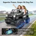 FUNTOK R0624V 7AH Double Seater Kids Ride on Truck Car 8km/h Max Speed Safety Rechargeable Powered Electric Car for 3-8 Years Old Kids with Remote Control