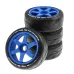 4PCS Rally On-Road Tires Wheels 17mm Hex for ARRMA ZD Racing HSP HNR X3GT 1/7 1/8 RC Car Vehicles Model Parts