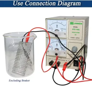 1502/3005 Jewelry Electroplating Machine Gold Plating Machine 2A/5A Plater Electroplating Kit with Adjustable Voltage