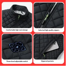 TENGOO 21 Area Heating Vest for Women USB Charging Lightweight Warm Outdoor Electric Heating Coats