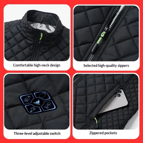 TENGOO 21 Area Heating Vest for Women USB Charging Lightweight Warm Outdoor Electric Heating Coats