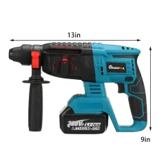 Power Tool Set Electric Wrench 125mm Angle Grinder 13mm Electric Drill Rotary Hammer Compatible with Mak Batteries High Torque Adjustable Speed Suitable for Construction and Maintenance All-Inclusive Tool Set