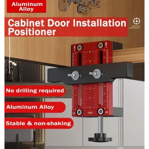 Cabinet Door Mounting Jig Aluminum Alloy Installation Positioner Cabinet Hardware Jig For Framed Frameless Cabinets 10-60mm Thickness