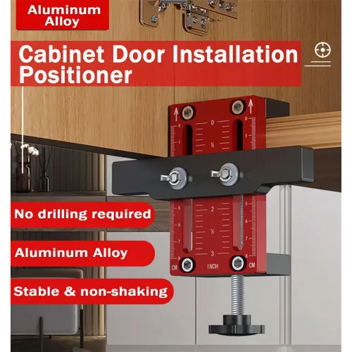Cabinet Door Mounting Jig Aluminum Alloy Installation Positioner Cabinet Hardware Jig For Framed Frameless Cabinets 10-60mm Thickness