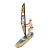 2.4G RC Boat Colorful Sailboat Swinging Sail Driving Swimming Pool Ship Underwater Balance Vehicles Models Toys