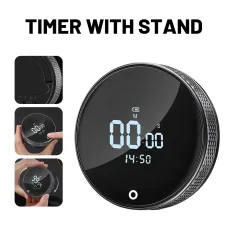 Magnetic LED Digital Timer Stopwatch Alarm Countdown Timer Rotating Volume Adjustment For Kitchen Cooking Learning