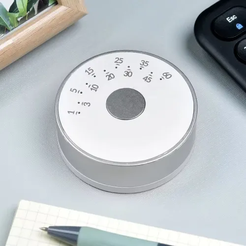 Electronic Digital Timer with Magnetic Suction, Simplified, Circular Rotation, Cooking, Learning, Exercise Time Management, Silent