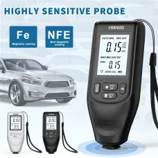 HW400 High Precision Car Paint Thickness Gauge Tester Highly Sensitive Probe Coating Thickness Gauge Automotive Paint 0-2000UM Accuracy Industrial Metal Layer Detector