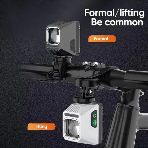 BIKIGHPortable Hanging Bicycle Headlight Adjustable High Low Beam Anti-glare Waterproof Type-Charging Bike Front Light for Outdoor Night Riding Safety