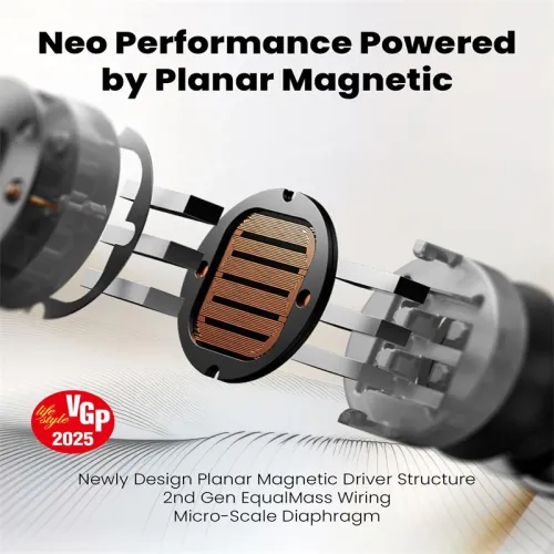 EDIFIER NeoBudsPlanar TWS Earbuds ANC bluetooth Earphones 3rd-gen QualcommAdaptive ANC ECNS Tech Hi-Res Audio LDAC Snapdragon Sound 12mm Planar Magnetic Drivers 30H Playback 0.08s Low Game Delay Sports Headphones