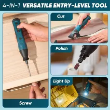 65 in 1 Mini Electric Screwdriver Set 4V Cordless Rotary Tool Cardboard Cutter DIY Tool Kit Light Duty Home Repairs