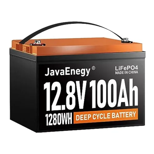 UDirect JavaEnegy 12V 100Ah Lifepo4 Battery Pack with Bluetooth&APP Monitor & Heating Function Built-in 100A BMLithium Iron Phosphate Battery For 12V 24V 48V Solar Storage EV RV Boat Perfect for Trolling Motor Camper Van Solar/Wind system