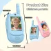 LM02 1 Pair Children Video Walkie Talkie 500m Range 120 Wide Angle Lens 1000mAh Type-C Charging Voice Changer Volume Adjustable Walkie Talkie Video Call
