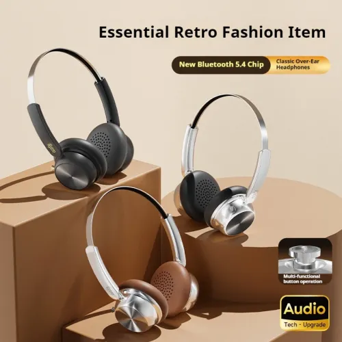 SY-R1 Wireless Headset bluetooth 5.4 Headphone 40mm Moving Coil 360 ACS Spatial Audio 15H Playback Soft Earmuffs Over-head Headphones