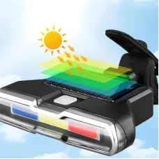 Bikight Solar Bike Taillight 300mAh Battery 7 Light Modes Type-Charging IPX7Waterproof Bicycle Rear Light for MTB Bike Motorcycle Electric Vehicle