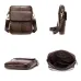 Ekphero Zipper Genuine Leather Messenger Bags Business Small Crossbody Bag Casual Travel Flap Shoulder Bag