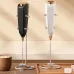 Comfook 2-in-1 Electric Milk Frother Handheld Egg Beater Wireless Mini Foam Maker for Coffee Battery Operated Whisk & Stirrer for Drinks
