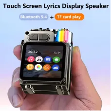 DK08 Smart Touch Screen bluetooth Speaker Mini Pocket Audio Player 40mm Driver Hands-free Call 1200mAh Battery Support TF Card Playback Portable Speakers