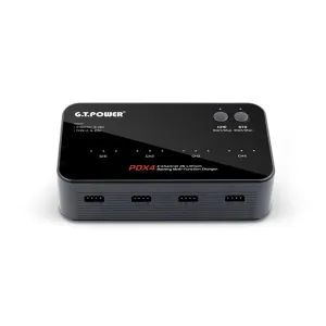 GT POWER PDX4 AC 80W DC 64W 4 Channel Multi-Function Lithium Battery Charger for 1S 2S 3S LiPo Battery Charge