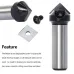 Insert Style Carbide Spoilboard V groove90 Single Flute Ruter Bit End Mills Woodworking Milling Cuttters Shank 1/4