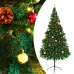 Artificial Christmas Tree,Xmas Pine Tree with 200 LEDs,Easy Assembly Premium Spruce with Metal Stand and 910 Branches for Home,Office,Party,Holiday Indoor Outdoor Decoration