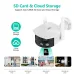 2K 4MP Dual Lens Panoramic WIFI Camera RJ-45 180 Wide Viewing Angle AI Human Detection IR Color Night Vision Two-way Audio Waterproof ICSEE Surveillance IP Camera EU Plug