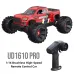 UDIRC 1610 PRO RTR 1/16 2.4G 4WD 65km/h Brushless RC Car LED Light Full Proportional Off-Road Climbing Truck High Speed Large Foot Remote Control Vehicles Models Oil Filled Shocks Metal Dogbone Toys