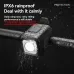 ROCKBRO2-in-1 Bike Headlight Horn 450LM Bicycle Front Light 120dB Warning Horn IPX6 Waterproof Type-Charging High Decibel Safety Cycling Horn Light for MTB Riding