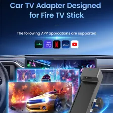 FireDrive Link Pro 3-In-1 Wireless Adapter Wireless Android Auto CarPlay For Fire TV Stick Lite/Max/HD Play Video