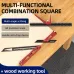 ENJOYWOOD 3PCS Multi-angle Measuring Ruler Square Ruler Metric and Imperial Scale Woodworking Scribing Measure Tools for Marking and Measuring