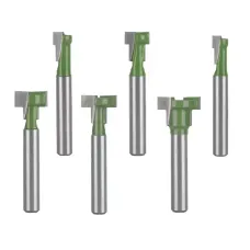 6PCS 1/4 Inch 6mm Shank Keyhole Router Bits Set T Track T-Slot Bolts Router Bit Set 1/4 & 5/16 & 3/8 & 9/16 & 1/2 & 5/8 Inch Blade Diameter