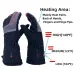 3-mode Adjustable Temperature Electric Heated Gloves Winter Thermal Heating Gloves with Adjustable Elastic Wrist Strap Heat Insulated Heated Cotton Gloves for Winter Sports Outdoors Climbing Hiking Cycling