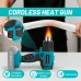 21V Cordless Rechargeable Hot Air Gun Adjustable Temperature 550 Compatible with Power Tools Battery Includes Nozzles Portable Heat Tool for Shrink Wrapping Paint Stripping Soldering
