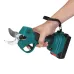 Drillpro Cordless Electric Pruning Shears with Powerful Brushless Motor and SK5 High Carbon Steel Blade for Quick and Efficient Cutting Ideal for Gardening Landscaping and Farming Includes Rechargeable Lithium Batteries