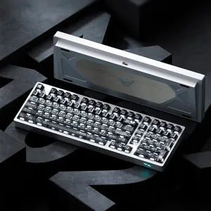 WEIKAV MAX-102 Aluminum Alloy Mechanical Keyboard Tri-Mode RGB Backlit Hot Swappable Gasket Mount 10000mAh Battery Custom Gaming Keyboard