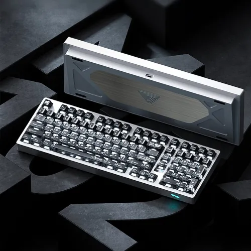 WEIKAV MAX-102 Aluminum Alloy Mechanical Keyboard Tri-Mode RGB Backlit Hot Swappable Gasket Mount 10000mAh Battery Custom Gaming Keyboard