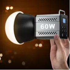 ZU60 60W COB Video Dimmable Light 2700-7500K Handheld Photographic LED Light for Photo Studio Film Camera Shooting Live Streaming