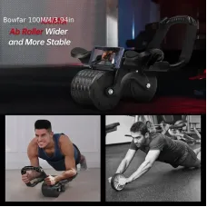 KALOAElbow Support Automatic Rebound Abdominal Wheel Core Muscle Ab Trainer Fitness Exercise Roller Wheel