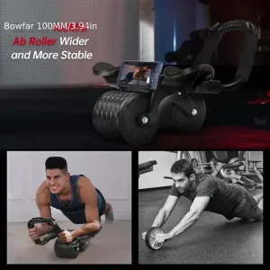 KALOAElbow Support Automatic Rebound Abdominal Wheel Core Muscle Ab Trainer Fitness Exercise Roller Wheel