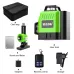 HILDA Green Light Laser Level High Accuracy 12-Line 3D 16-Line 4D User-friendly Wall Attachable Battery Powered Construction Tool Lithium Battery Remote Control