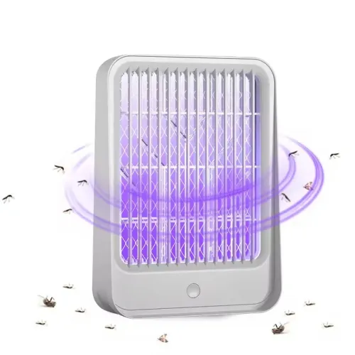 LED Mosquito Killer Lamp Dual-Power 800mAh Rechargeable Battery USB Charging Indoor Outdoor Bug Zapper Portable Light Source Efficient Insect Eliminator