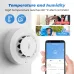 Tuya Wifi Smoke Sensor Alarm 80DB Smart Fire Temperature and Humidity Detector Security Protection Voice Control with Alexa Google Home Smart Life APP