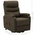 Stand-up Recliner Brown Fabric