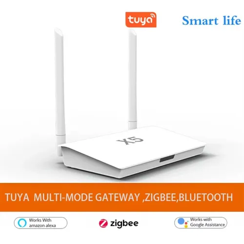 X5 Tuya Smart Zigbe 3.0 Gateway bluetooth Hub with Network Cable Socket Wired Connection Smart Life Voice Control with Alexa Google Home