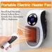Portable Wall-Mounted Electric Heater 500W Low Energy Consumption Adjustable Thermostat LED Display Overheat Protection Remote Control Rotation Plug