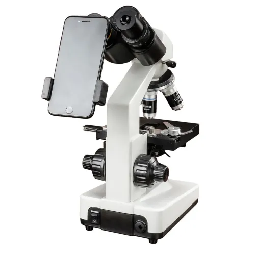 SM201 Professional Binocular Compound Microscope High Precision 40X-2500X Magnification Mobile Adapter Compatible with SV189 Digital Eyepiece Perfect for Lab Biology and Research