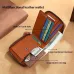 Ekphero Men's Genuine Leather Zipper Short Wallet, Vintage Money Clip, Multi-card Card Holder Pocket Coin Purse, Gift For Men