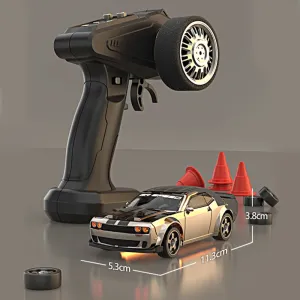 M4 M5 1/43 2.4G 4WD Drift RC Car Mini Race LED Light Radio Control High-Speed Motor On-Road Racing Proportional Control Vehicle Model Boys Gifts Outdoor Toys