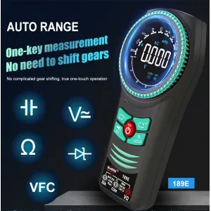 WinAPEX 189E Auto Range Smart Rotary Multimeter High Precision 5999 Counts DC/AC Voltage Current Resistance Capacitance Frequency Temperature Overload Protection