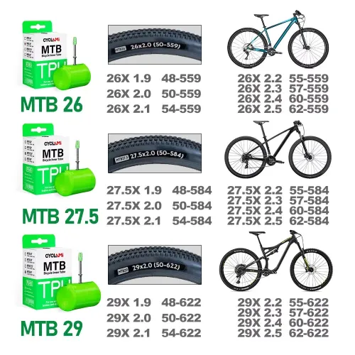 CYCLAMUltralight MTB Bike Inner Tube 26 27.5 29 Inch TPMaterial with 45mm French Valve Superlight Anti-Oxidation